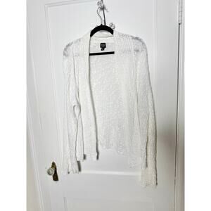 Eileen Fisher White Linen Cotton Lightweight Cardigan Sweater Women's Plus 1X